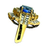 Estate Fine 2.27 ct Sapphire & 1.38 cttw Diamond 18K Yellow Gold Ring 15064