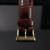 Estate Cuervo Y Sobrinos  Habana "Esplendidos" No. 02412/2-7727 18K Yellow Gold Diamond Watch (Leather Strap)