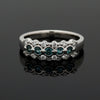 Estate Natural Color Change Alexandrite and Diamond Platinum Ring