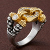 Estate LAGO'S CAVIAR Collection Diamond 18k Yellow Gold/Silver Ring