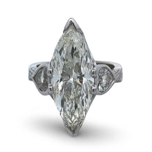  8.42ct Marquise Diamond 18K White and Yellow Gold Ring