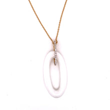  Agate and Diamond 18K Yellow Gold Necklace