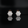 Maya Lianna .50 cttw Diamond and 14K Rose Gold Cluster Earrings