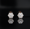 Maya Lianna .50 cttw Diamond and 14K Rose Gold Cluster Earrings