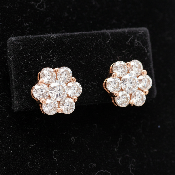 Maya Lianna 1.00 cttw Diamond Cluster Earrings