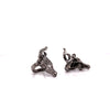 Diamond and 18K Black Gold Rhodium Horse Earrings