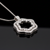 Damiani Diamond and 18K White Gold Pendant With Chain