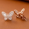 Fashionista 2.50 ctw Diamond and 18K Rose Gold Butterfly Earrings
