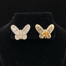  Fashionista 2.50 ctw Diamond and 18K Yellow Gold Butterfly Earrings