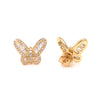 Fashionista 2.50 ctw Diamond and 18K Yellow Gold Butterfly Earrings