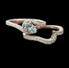 Leo Schachter Aquamarine and Diamond Bridal Set Ring 14863