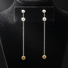  Maya Lianna 1.12 cttw Diamond and Natural Fancy Orange Diamond Dangle Earrings 14889