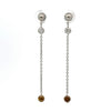 Maya Lianna 1.12 cttw Diamond and Natural Fancy Orange Diamond Dangle Earrings 14890