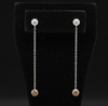Maya Lianna 1.12 cttw Diamond and Natural Fancy Orange Diamond Dangle Earrings 14890