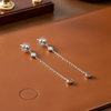 Maya Lianna 1.12 cttw Diamond and Natural Fancy Orange Diamond Dangle Earrings 14890