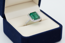  Effy Collection - Emerald 2.95ct & Diamond Emerald Cut 18K White Gold Ring 15106