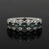 Estate Natural Color Change Alexandrite and Diamond Platinum Ring