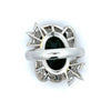 Estate Green Tourmaline and Diamond Platinum Ring