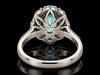 Designer M.C. Marchisio Natural Paraiba & Diamond 18KT White Gold Ring