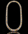 Estate Oscar Heyman Natural Faicy Pink, Green,Orange & White Diamond Platinum Necklace. All weights estimated.