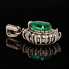 Estate .75ct. Fine Emerald & Diamond Platinum Pendant