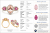 Modern Pink Sapphire Kunzite, Diamond 14kt Yellow Gold Ring