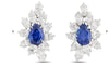 Estate Harry Winston Ceylon Sapphire and Diamond Platinum Earring and Necklace Set ( Box & Papers)