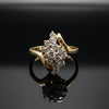 Estate Contemporary Diamond Cluster 14Kt White & Yellow Gold Ring