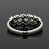 Estate Natural Color Change Alexandrite and Diamond Platinum Ring