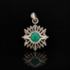 Estate 1.05ct. Emerald & Diamond Platinum Pendant