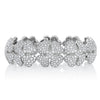 Estate Vintage Cartier 80.19cttw Diamond Clover 18Kt White Gold Necklace & Bracelet Set