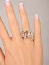 Modern 7.52cttw Morganite and Diamond 18kt Rose Gold Ring