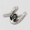 Estate Designer Belami Natural Color Change Brazilian Alexandrite & Diamond Platinum Ring (GIA Report)