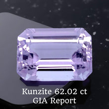  GIA 62.02 ct Emerald Cut Kunzite Loose Gemstone
