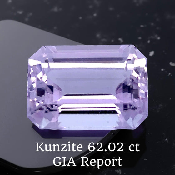 GIA 62.02 ct Emerald Cut Kunzite Loose Gemstone