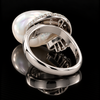 Estate South Sea Pearl & Diamond Platinum Ring