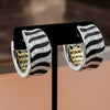 Roberto Coin "Animalier" Diamond and Enamel 18K White and Yellow Gold Earrings