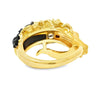1990's Carrera Y Carrera 18K Yellow Gold Diamond Horse Ring, Earring, Bangle Set.