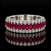 Estate Ruby & Diamond 14KT White Gold Ring