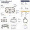 Modern 2.00cttw Diamond Platinum Ring
