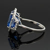 Estate 6.03ct Fine Oval Sapphire & Diamond Platinum Ring