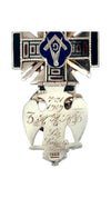 Estate Circa 1919 32nd Knights Templar Masonic Pendant 14K Yellow Gold "In This Sign; You Will Conquer" 15671