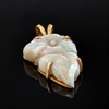 Estate 4.00ct. Carved Opal 14Kt Yellow Gold Designer Pendant
