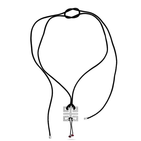 Cartier Le Baisen  Du Dragon Diamond and Ruby Black Cord Necklace