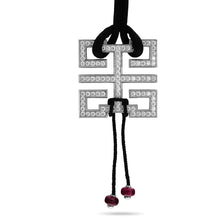  Cartier Le Baisen  Du Dragon Diamond and Ruby Black Cord Necklace
