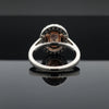 Contemporary Natural Fancy Pink Purple Diamond (GIA) and White Diamond Platinum Ring