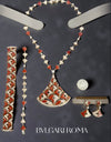 "BVLGARI Diva Dream" Diamond Coral 18K Rose Gold Necklace, Bracelet, Earring Suite