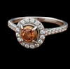 Maya Lianna .61 cttw Diamond Ring Natural Fancy Orange Center 14882