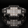 Estate 1.45cttw. Black & White Diamond 18KT White Gold Ring