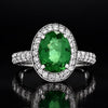 Estate 2.11ct. Brazillian Paraiba Tourmaline and 1.40cttw. Diamond Platinum Ring (GIA)